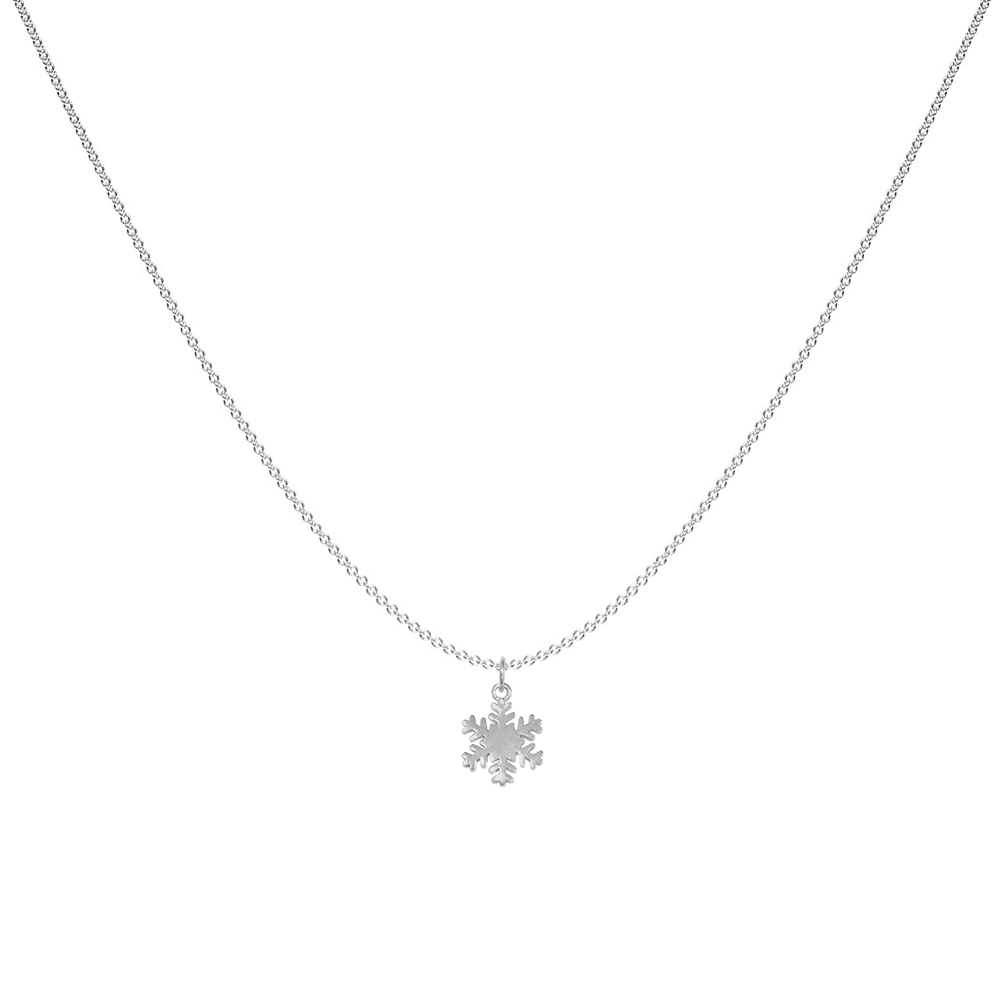 Minimal Snowflake Necklace (Silver)