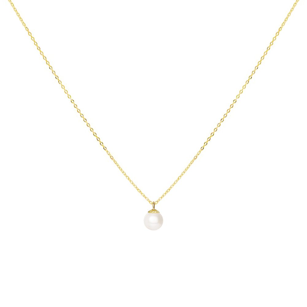 Bijou Pearl Necklace (Gold)
