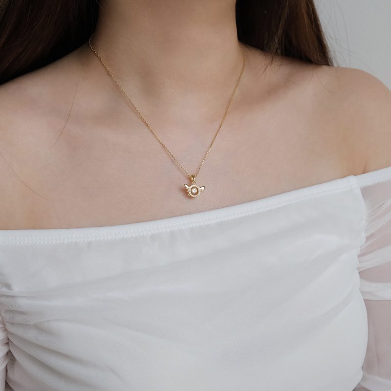 Guardian Angel Dancing Diamond Necklace