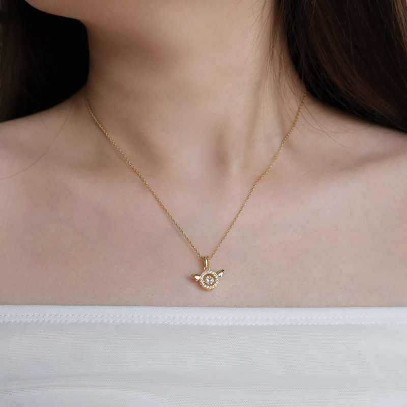 Guardian Angel Dancing Diamond Necklace